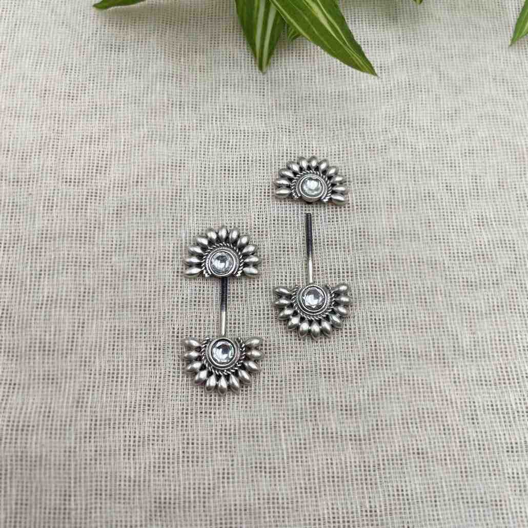white stone bugadi earrings white stone bugadi earrings