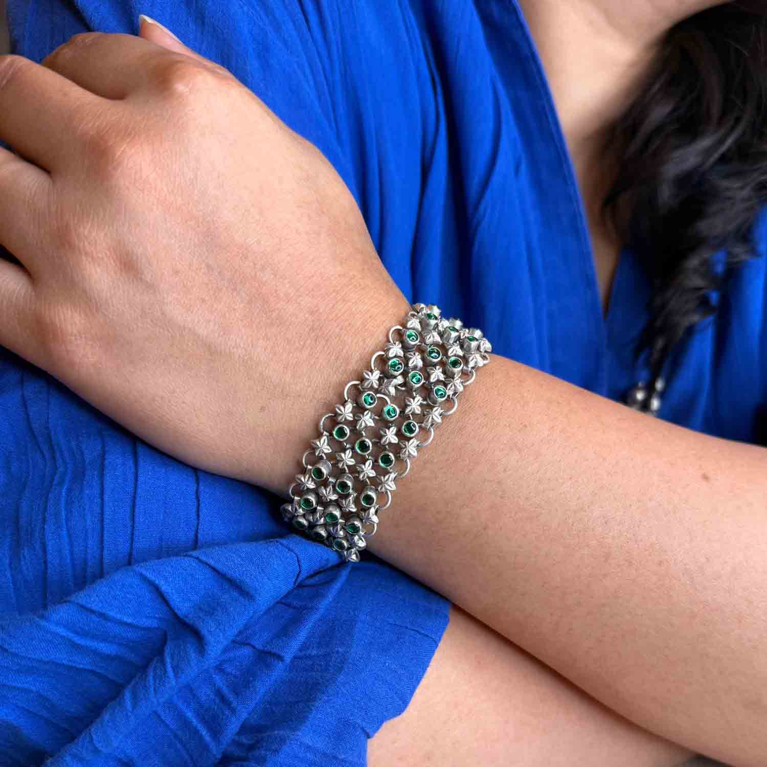 Avani Green Silver Bracelet Avani Green Silver Bracelet