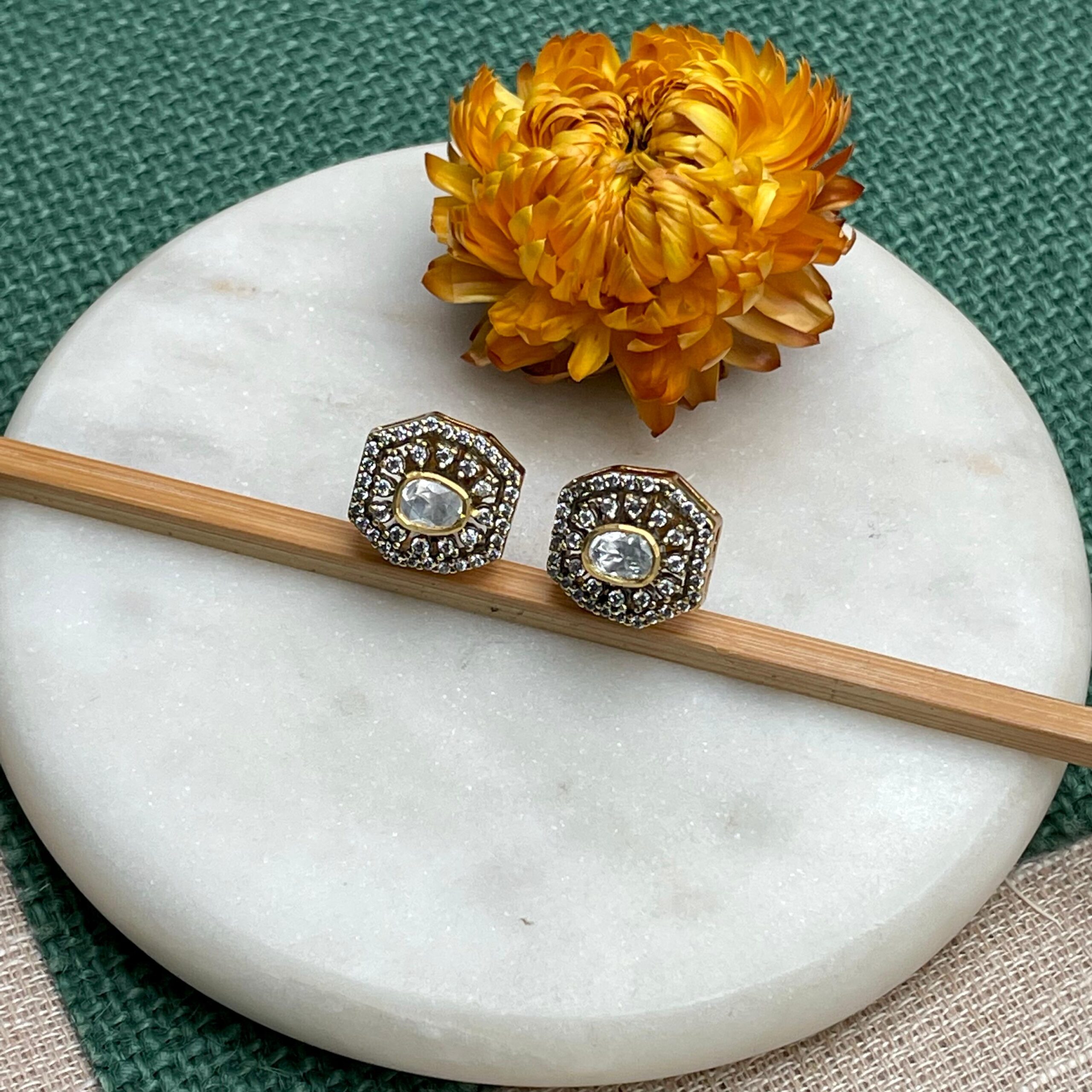 Hexa Mossonite Diamond Stud Hexa Mossonite Diamond Stud